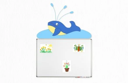 Декорация для магнитной доски 120х90см "Кит"
