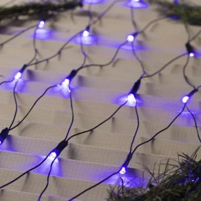 СЕТЬ, Ш:1,6 м, В:1,6 м, Н.Т. LED-144-220V, 8 режимов, СИНИЙ 