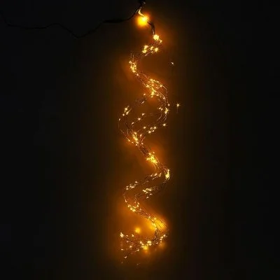 Гирлянда "Конский хвост (капля росы)" 15 нитей по 1,5 м., LED-225-12V, контроллер 8 режимов, ЖЕЛТЫЙ 
