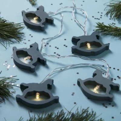 НИТЬ, 1.5 м, с насадк. "Лошадка синяя", Н.С., LED-10-3V, 2*АА (не в компл), фиксинг Т/БЕЛЫЙ 