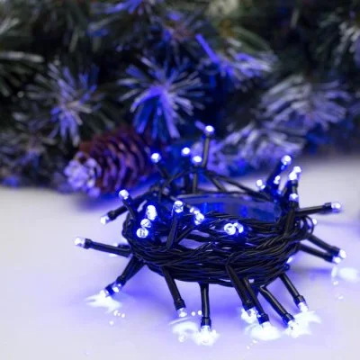 НИТЬ, 5 м, Н.Т. LED-50-220V, 8 режимов, СИНИЙ 