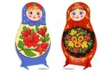 Двусторонняя напольная декорация "Матрешка" средняя 51483 галерея 1