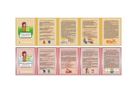 Двухсторонняя папка-передвижка " Речевое развитие 4-5, 5-6 лет"