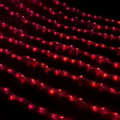 Гирлянда "Дождь" Ш:2 м, В:1,5 м, Н.С. LED-400-220V, контр. 8 р, КРАСНЫЙ 