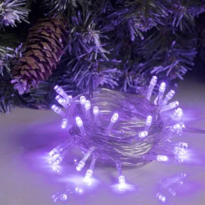 НИТЬ, 4 м, Н.С. LED-40-4,5 V, (АА*3 шт.не в компл.), 2 режима, ФИОЛЕТОВЫЙ 