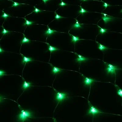 Гирлянда "Сетка" Ш:1,2 м, В:1,1 м, Н.С. LED-144-220V, контр. 8 р, ЗЕЛЕНЫЙ 