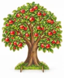 Двусторонняя декорация «Яблоня: цветение–урожай» 52829 галерея 2