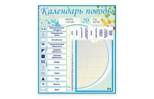 Стенд "Календарь погоды"