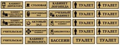 Комплект табличек административный