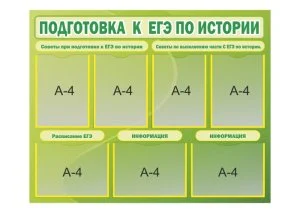 Стенд Подготовка к ЕГЭ по истории