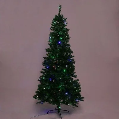 Елка Эксклюзив фибро цветные огоньки 240 см, d нижнего яруса 120 см, 950 веток 
