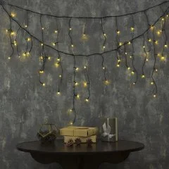 БАХРОМА, Ш:3 м, В:0.5 м, Н.Т. LED-80-220V, 8 режимов, Т/БЕЛЫЙ 