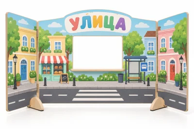 Двусторонняя игровая ширма «Улица — Парк»