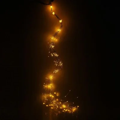 Гирлянда "Конский хвост (капля росы)" 24 нити по 1,5 м., LED-360-12V, контроллер 8 режимов, ЖЕЛТЫЙ 