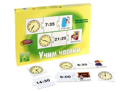 Настольная игра "Учим часики"