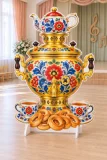 Двусторонняя декорация «Расписной самовар. Чаепитие–Масленица» 52777 галерея 3
