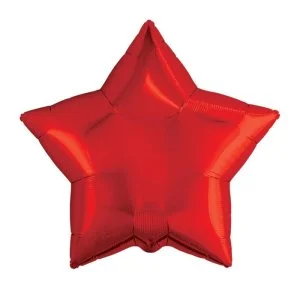 Шар фольгированный 21" звезда, цвет красный 