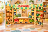 Двусторонняя игровая ширма «Магазин — Кафе» 52997 галерея 1