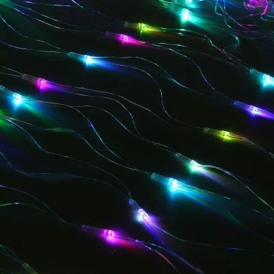 Гирлянда "Сетка" Ш:1 м, В:0,7 м, Н.С. LED-96-220V, моргает, МУЛЬТИ(RGB) 