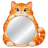 Декоративное зеркало «Рыжий котик» 52905 галерея 1
