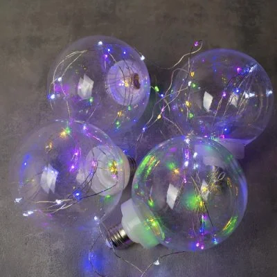 НИТЬ "Лампочки" 1,5 м, 4 х12 см, 100 LED-12V, адаптер в комплекте, МУЛЬТИ 