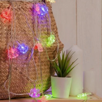НИТЬ, 5м. с насад. “Два колокольчика”, Н.С. LED-20-220V, моргает, МУЛЬТИ 