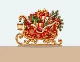 Двусторонняя напольная декорация «Новогодние сани с подарками» 52945 галерея 2