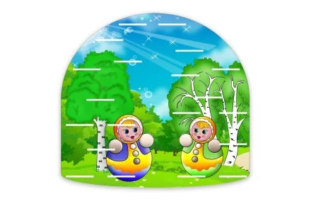 Стенд для поделок "Матрешки" (20 полочек)
