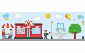 Декоративно-развивающая панель "Кафе"