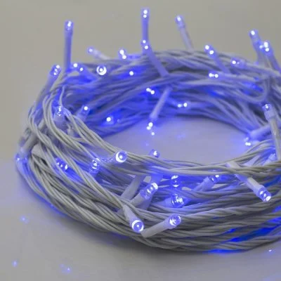 НИТЬ, 10 м, Н.Б. LED-100-220V, 8 режимов, СИНИЙ 