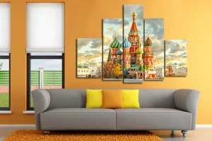 Модульная картина "Храм Василия Блаженного"