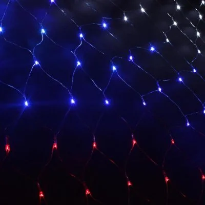 СЕТЬ, Флаг России, Ш:1,6 м, В:1,6 м, Н.С. LED-144-220V, 8 режимов, ТРИКОЛОР 
