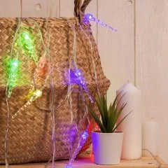 НИТЬ, 5м. с насад.“Сосулька тающая”, Н.С. LED-20-220V,моргает,МУЛЬТИ 