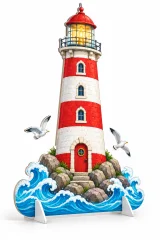 Двусторонняя декорация «Сказочный маяк. День–Ночь»