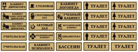 Комплект табличек административный