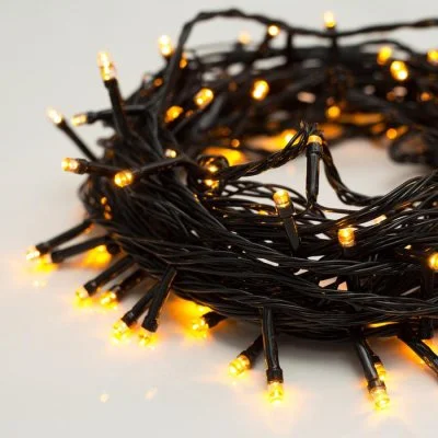 НИТЬ, 10 м, Н.Т. LED-100-220V, 8 режимов, ЖЕЛТЫЙ 