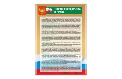 Стенд "Теория государства и права"