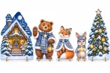 Комплект декораций «Лесной Новый год» 52860 галерея 2
