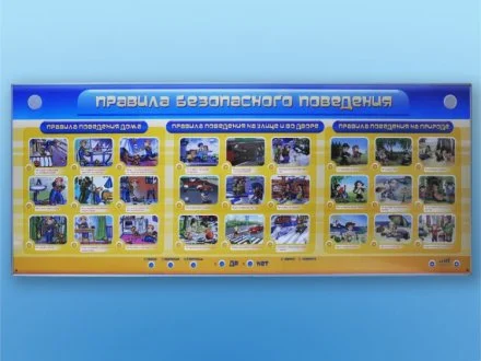 Электрифицированное интерактивное панно "Правила безопасного поведения"