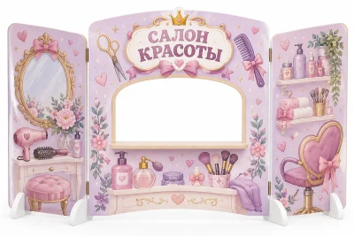 Двусторонняя игровая ширма «Салон красоты — Ателье»
