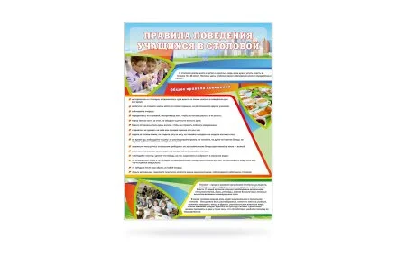Стенд "Правила поведения учащихся в столовой"