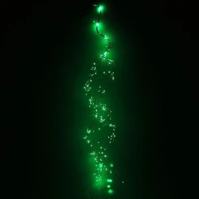 Гирлянда "Конский хвост (капля росы)" 10 нитей по 1 м., LED-120-12V, контроллер 8 режимов, ЗЕЛЕНЫЙ 