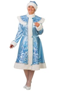 Костюм Снегурочки аппликации голубой