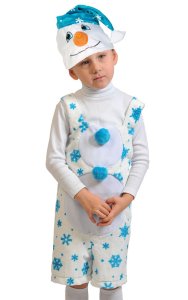 Костюм Снеговичка тканево-плюшевый