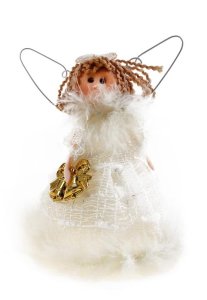 мягкая кружево ангелок с колокольчиками 16 см 