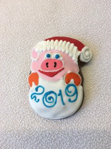 Пряник "Поросенок в сугробе" 