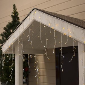 БАХРОМА уличная, УМС, Ш:3м, В:0.6м, Н.Б. 3W LED-160/50-220V, мерцание, ЖЕЛТЫЙ 
