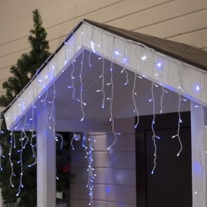 БАХРОМА уличная, УМС, Ш:3м, В:0.6м, Н.Б. 3W LED-160-220V, БЕЛО-СИНИЙ 