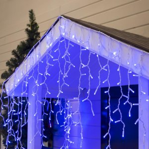 БАХРОМА уличная, УМС, Ш:3м, В:0.9м, Н.Б. 2W Каучук LED(IP65)-232-220V, СИНИЙ 