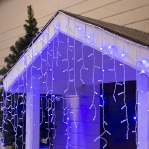 БАХРОМА уличная, УМС, Ш:3м, В:0.9м, Н.Б. 3W LED(IP65-O)-232-220V, СИНИЙ 